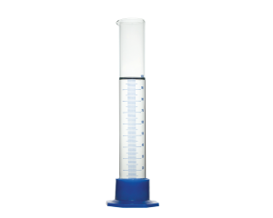 A glass graduated cylinder 25 ml