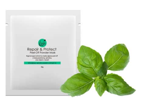 WYPRZEDAŻ Regenerująco-ochronna maska algowa peel-off trawa pszeniczna, spirulina oraz olej z bazylii