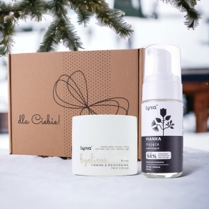 Geschenkbox "Bye Bye Lines" bestehend aus Renigungsschaum und Creme 